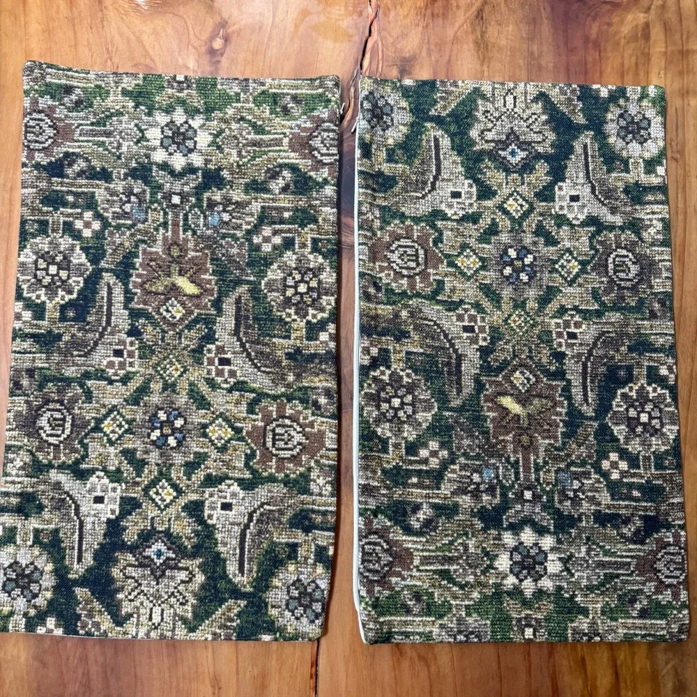 West Elm Cotton Tapestry Ellis Pillow Cover LOT 2 Rectangle Persian inspired P23